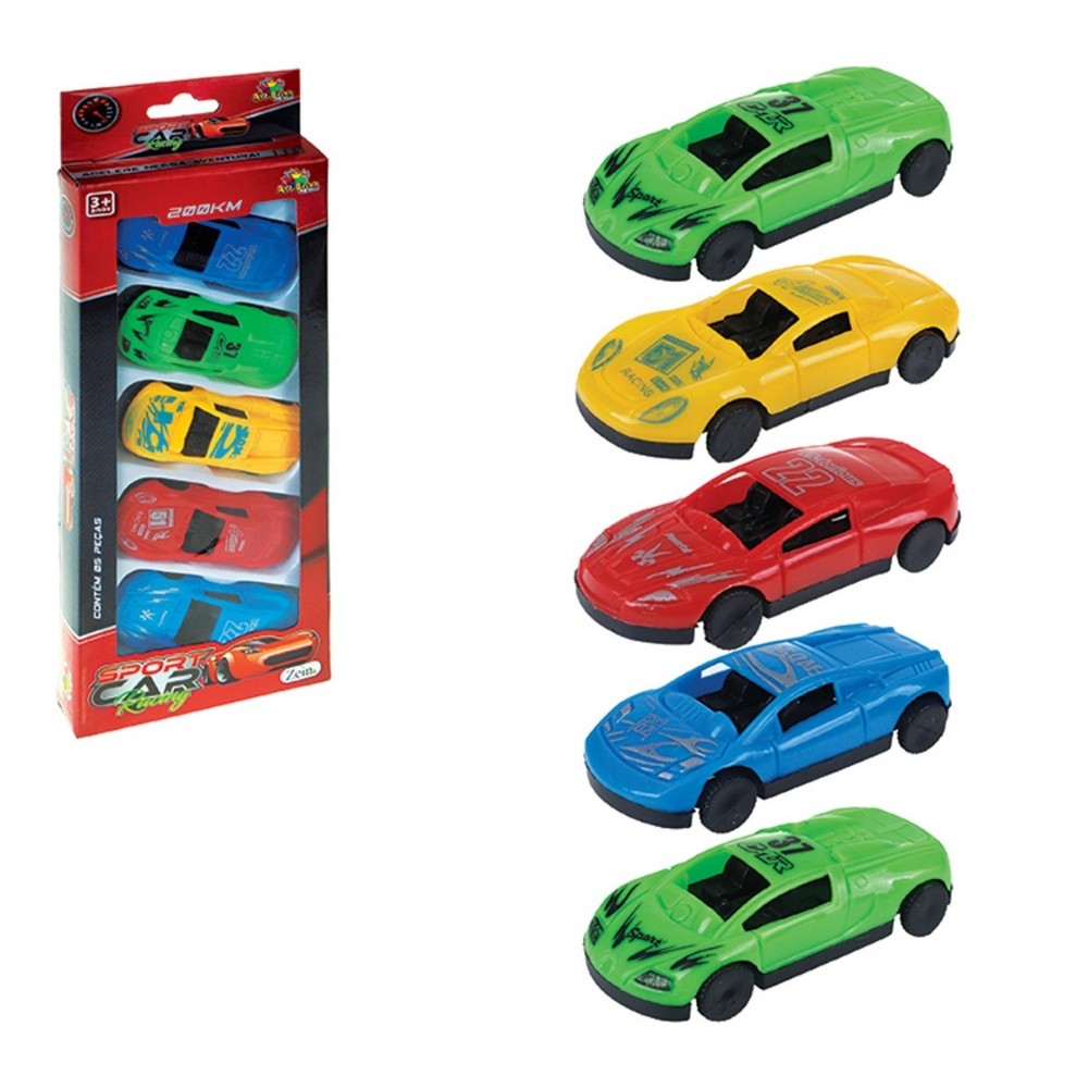 Kit 05 Carrinhos Sportes Car Racing MINI - Roda Livre Corrida Cor Variadas - PANAMI