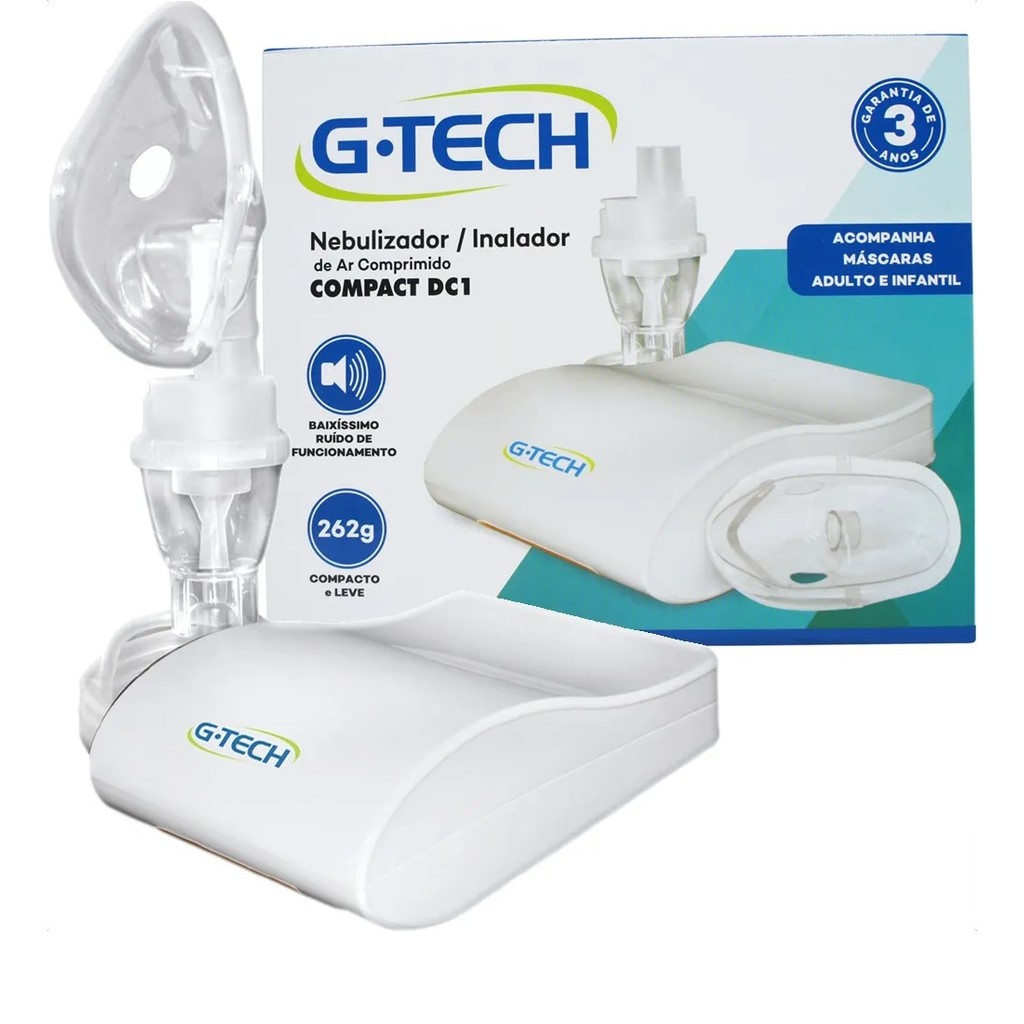 Nebulizador Inalador De Ar Comprimido Compact DC1 - G-Tech