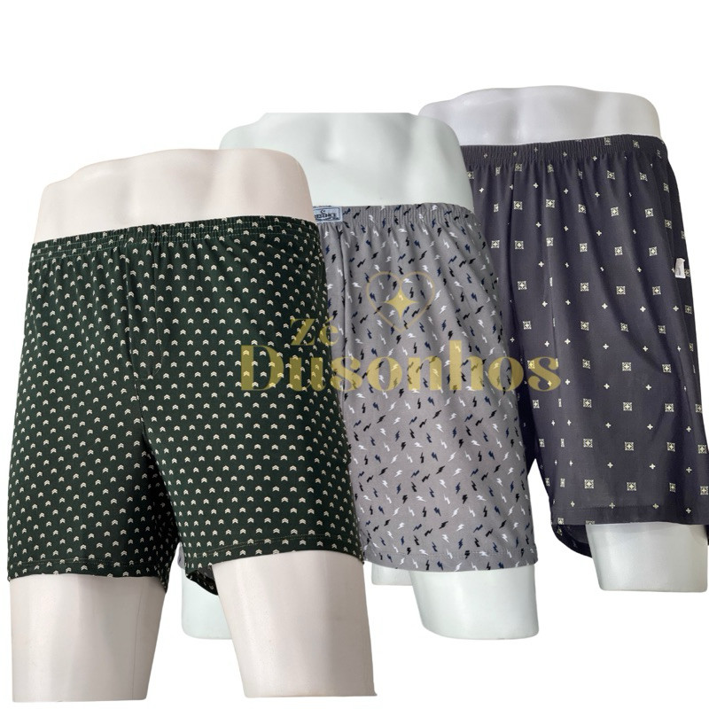 kit 3 cueca samba canção masculino revenda atacado