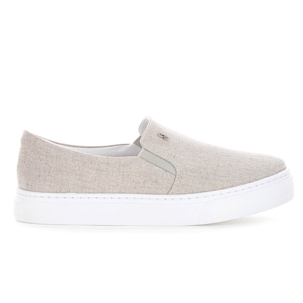 Tênis Santa Lolla Slip On Tecido Bege - Feminino