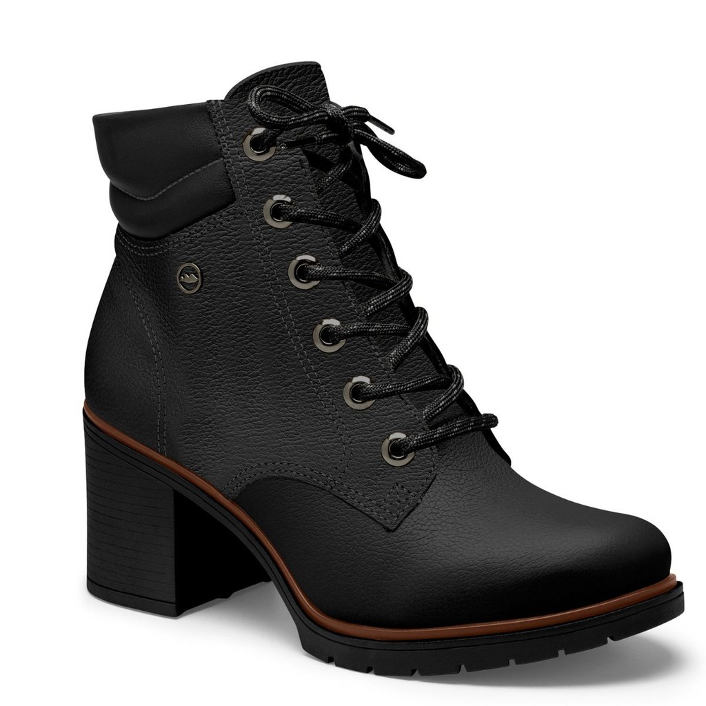 Coturno Dakota Feminino Preto Valais D0391 Estilo Urbano e Conforto para o Dia a Dia