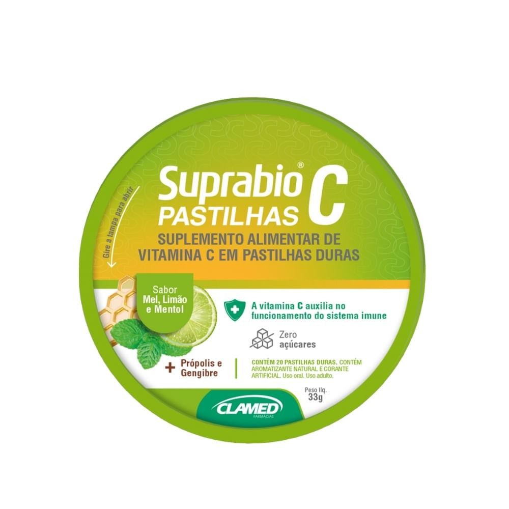 Suplemento Alimentar Suprabio C Mel Limao E Mentol 20 Pastilhas Duras em Oferta na Shopee