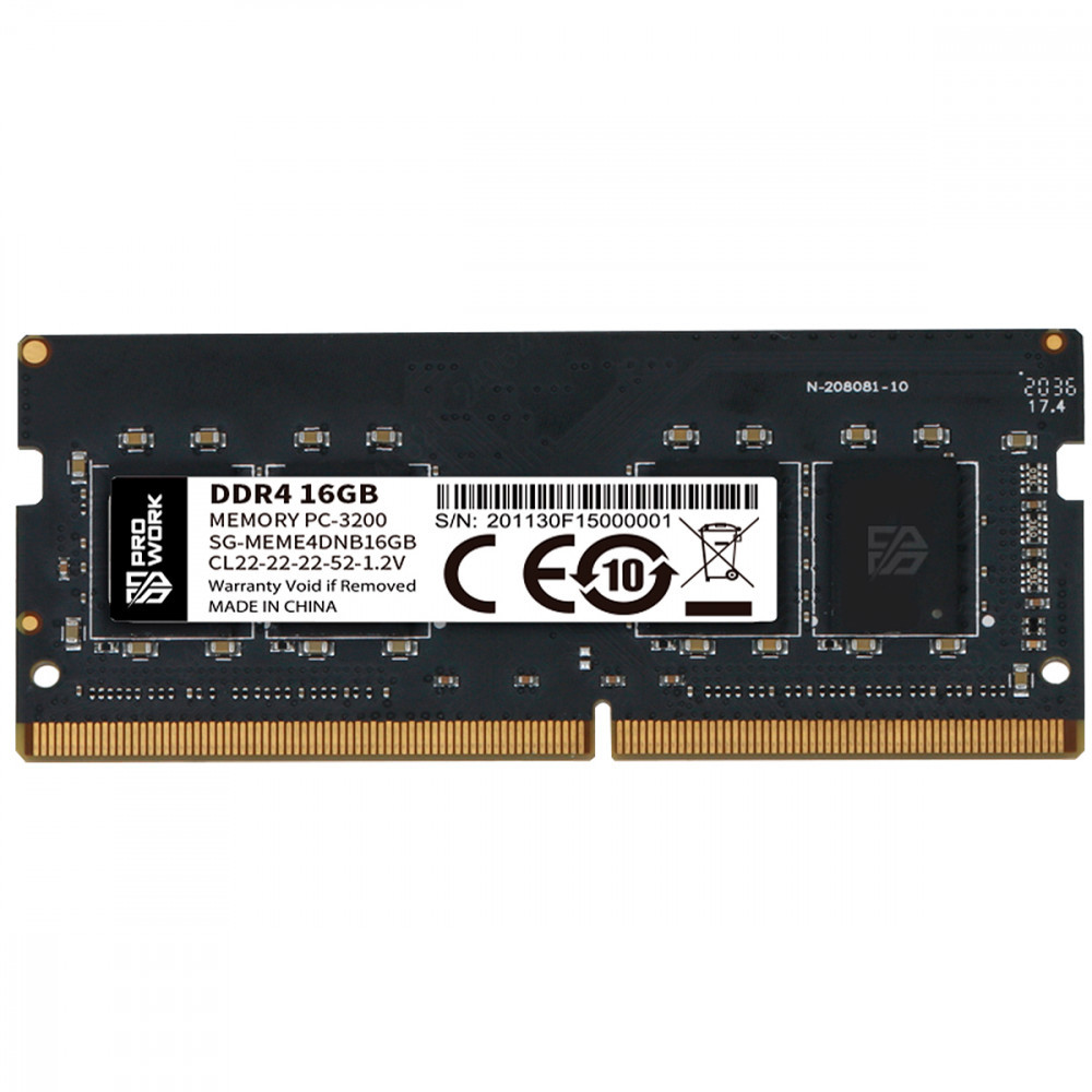 Memória Para Notebook Safe Gamer Pro Work 16GB DDR4 3200MHz CL22 - SG-MEME4DNB16GB