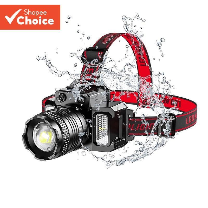 Farol Lanterna Iluminação De Emergência Cabeça Lâmpada Ao Ar Livre À Prova Dwaterproof Água Pesca Acampamento USB Recarr