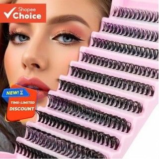 Extensões De Cílios Fofas D Curl , 200 Peças 8-16mm DIY Tufos Postiços De Aparência Natur…
