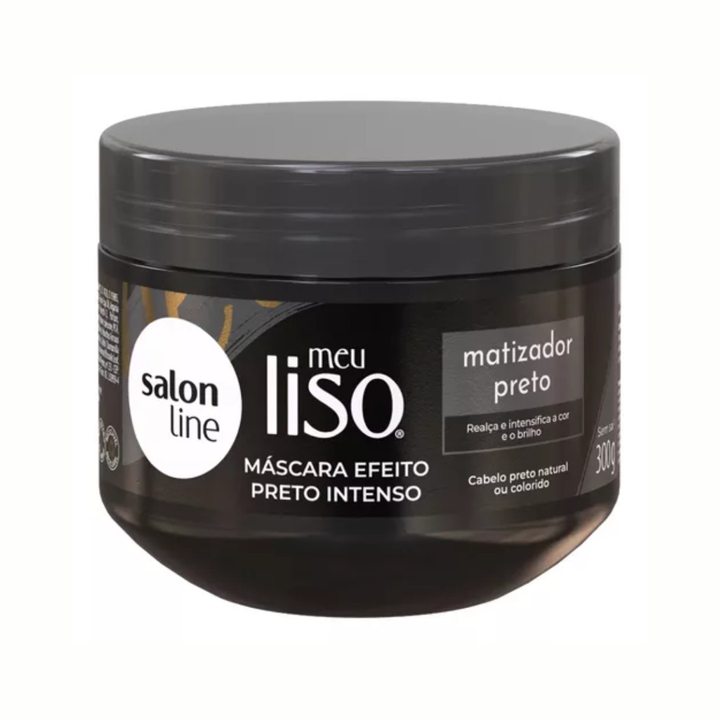 Máscara Matizadora Preto Meu Liso 300g Salon Line em Oferta na Shopee
