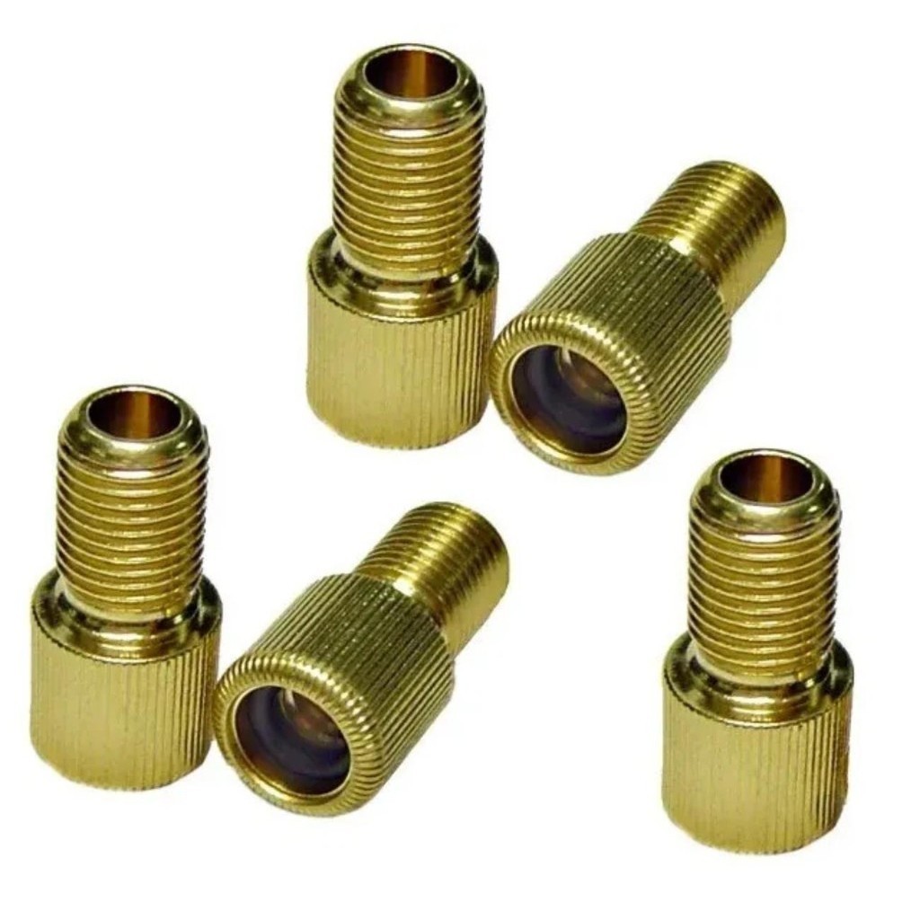 5x Adaptador Pneu Bico Fino Válvula Presta para Grosso Schrader Enche no Posto em Oferta na Shopee