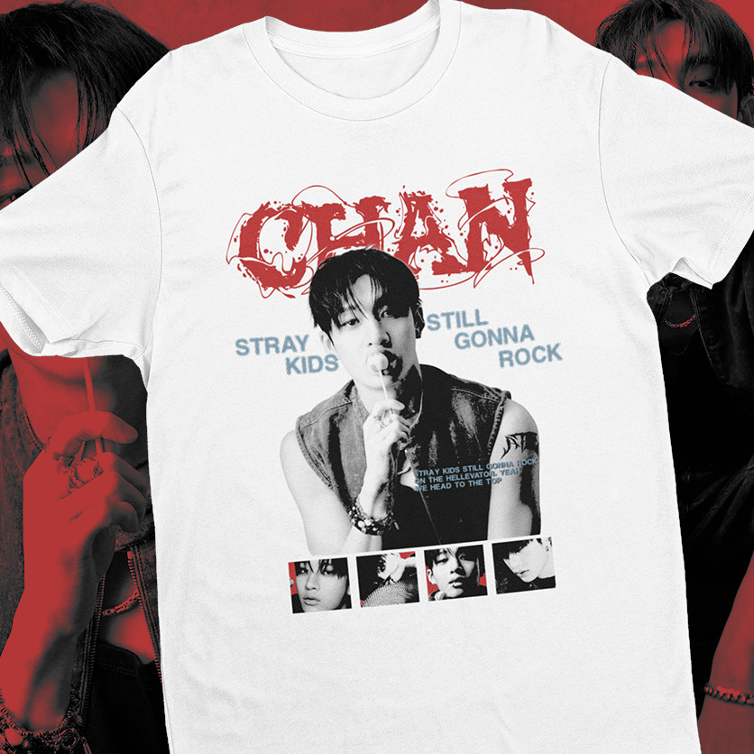 Camiseta Premium em Algodão PuroSISI Camiseta Stray Kids Bang Chan ATE - 100% ALGODÃO blusa plus size cropped verão