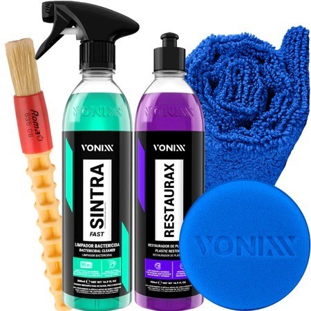 Sintra Fast Limpador Apc Plastico Interno + Restaurax Vonixx em Oferta na Shopee
