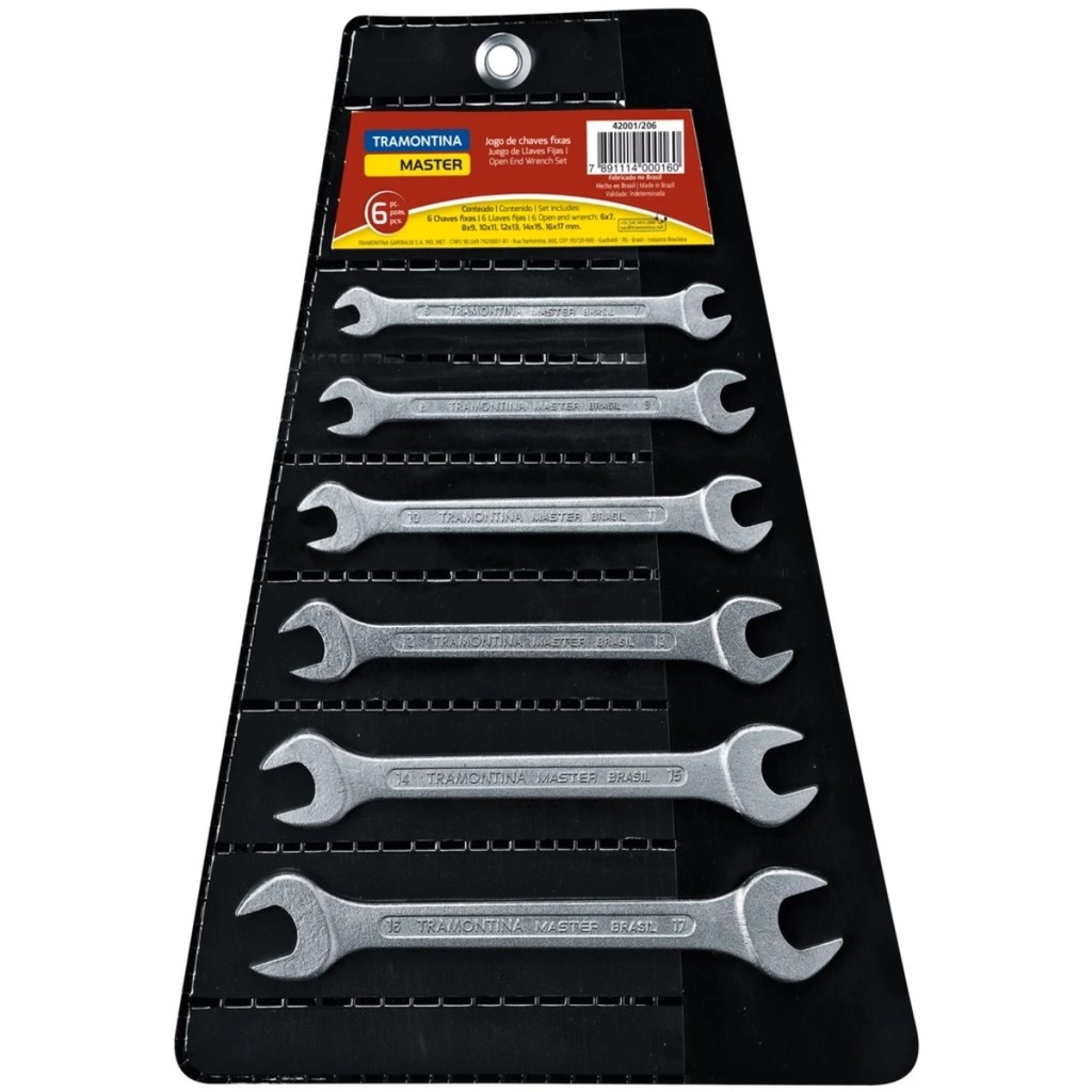 Jogo de Chaves Fixas Boca Tramontina 6 × 7 mm 8 × 9 mm 10 × 11 mm 12 × 13 mm 14 × 15 mm 16 × 17 mm em Oferta na Shopee