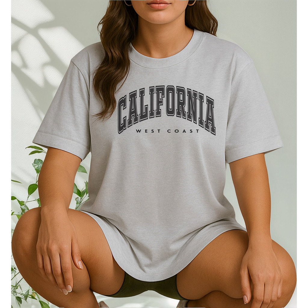 Camiseta Oversized Feminina Streetwear California West Coast
