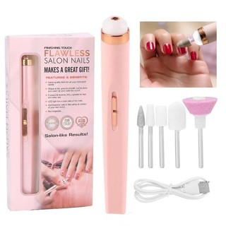 Lixadeira De Unha Elétrica Sem Fio Portátil 5 em 1 Recarregável com Luz LED Manicure Pedi…