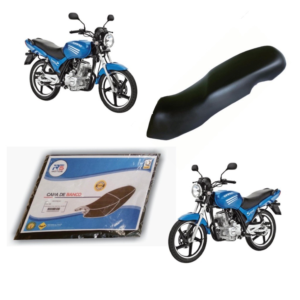 Capa banco Dafra Speed 150 08/15 Preta Modelo Original S/ LOGO