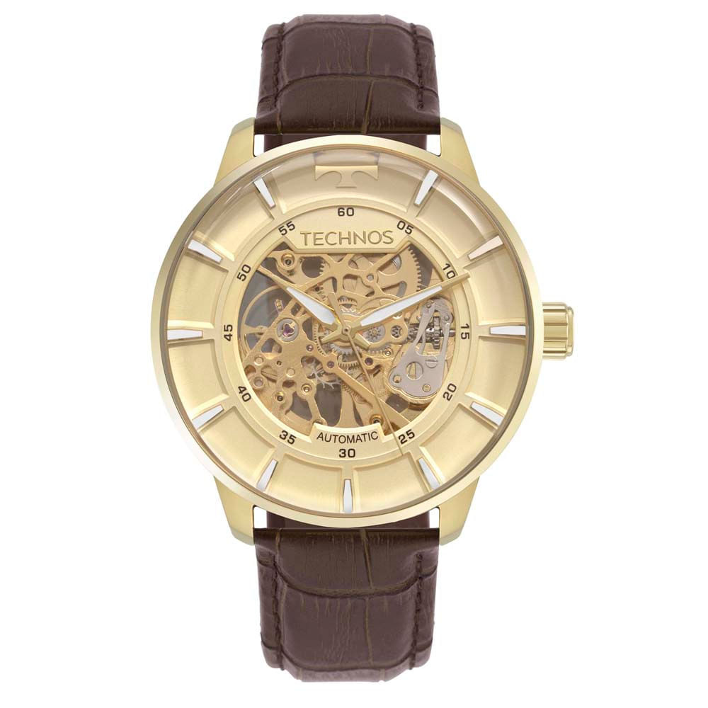 Relógio Technos Masculino Automatico Dourado - G3265AK/0M em Oferta na Shopee
