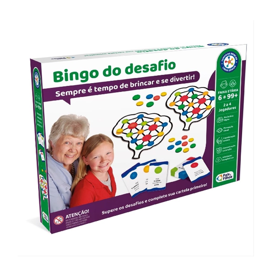 Jogo Educativo Bingo do Desafio - Pais e Filhos