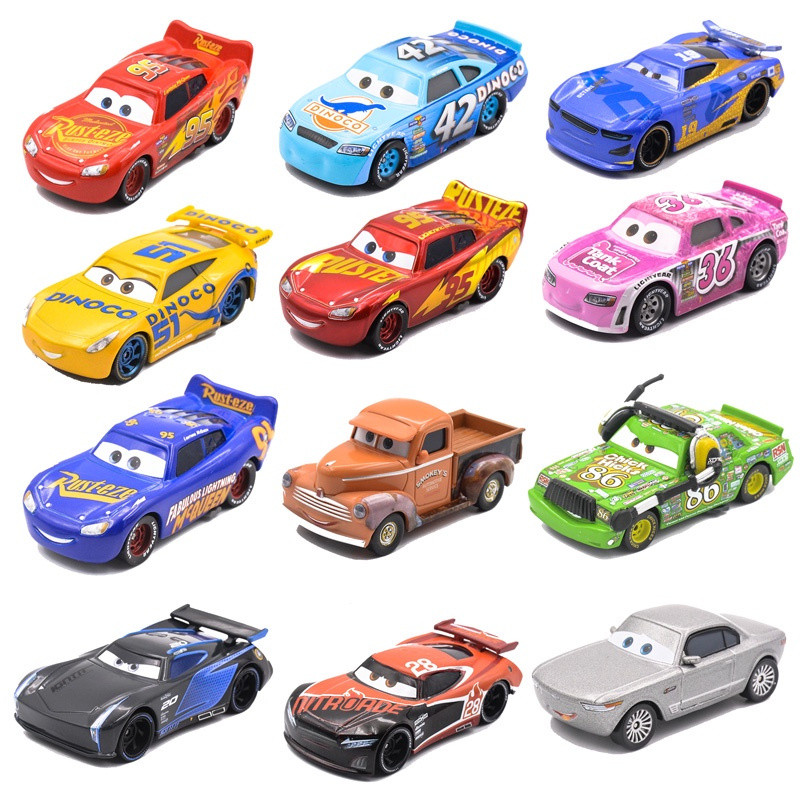 Disney Pixar Carros 3, Relâmpago McQueen, Jackson Storm, Ramirez Smoke, modelo de carro de metal fundido 1:55, brinquedo