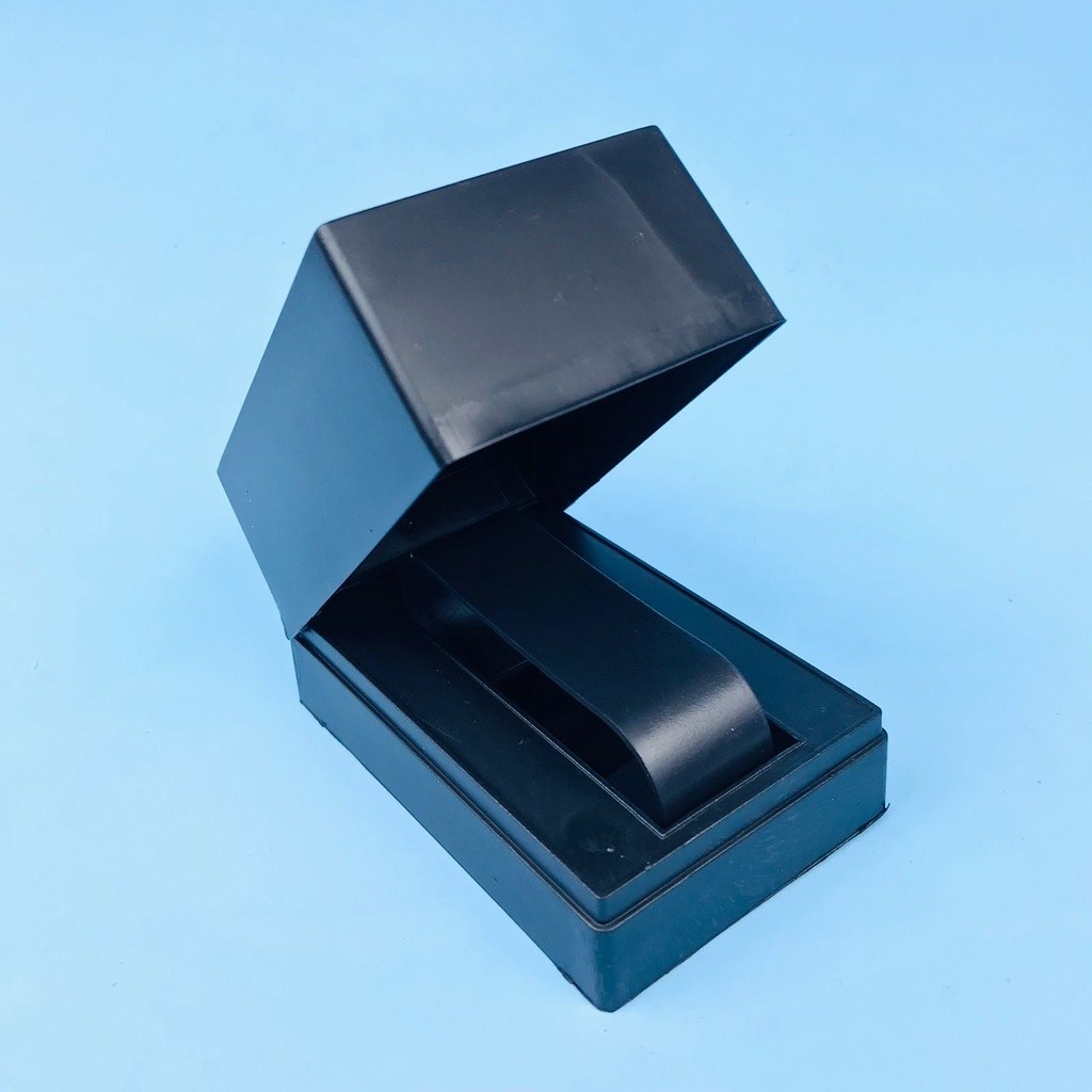 Kit 30 Estojo Caixinha Plásticas Porta Relógio Suporte Plástico Preto Quadrado