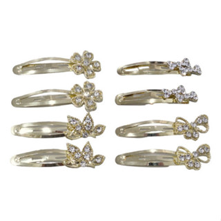 Presilha De Cabelo Tic Tac Com Strass Dourada 5 Pares em Oferta na Shopee