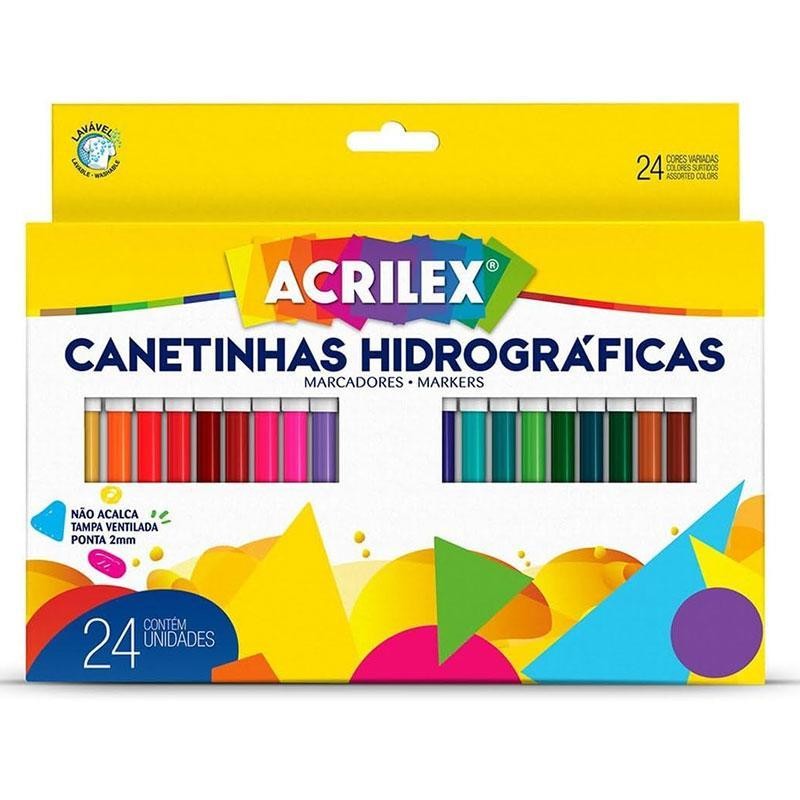 Canetinha 24 Cores Acrilex: Onde Comprar | BuscaProdutos