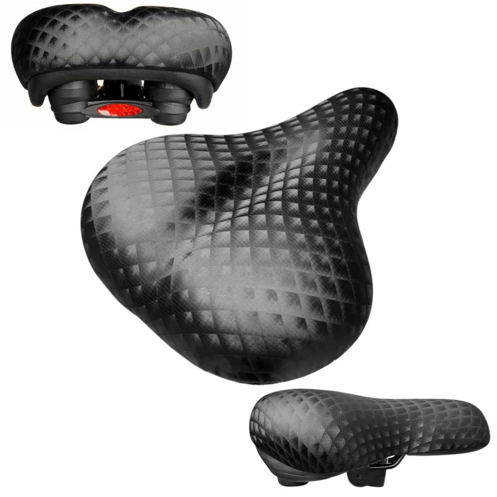 Selim Banco Extra Largo Super Confortável Duas Molas Para Bicicleta