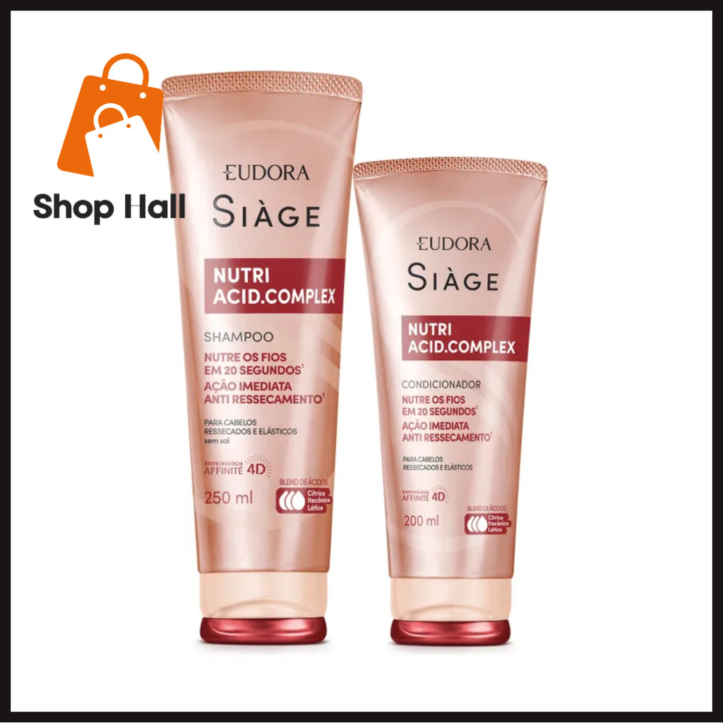 Combo Siàge Nutri Acid.Complex: Shamp 250ml + Cond 200ml | Eudora em Oferta na Shopee