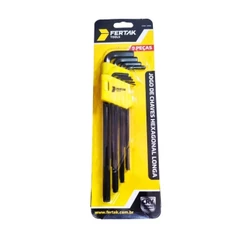JOGO DE CHAVE TORX C/ 9 PEÇAS LONGA FERTAK