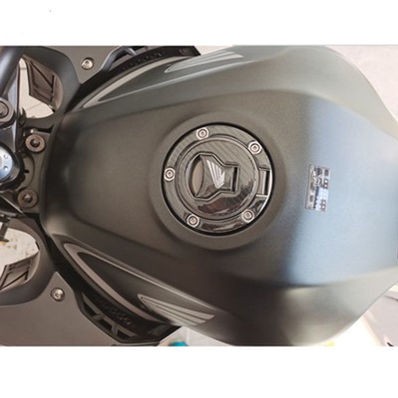 Adesivo de Fibra de Carbono para Tampa de Tanque Compatível com Honda CB500X CBR500R CB500F Moto Modificada