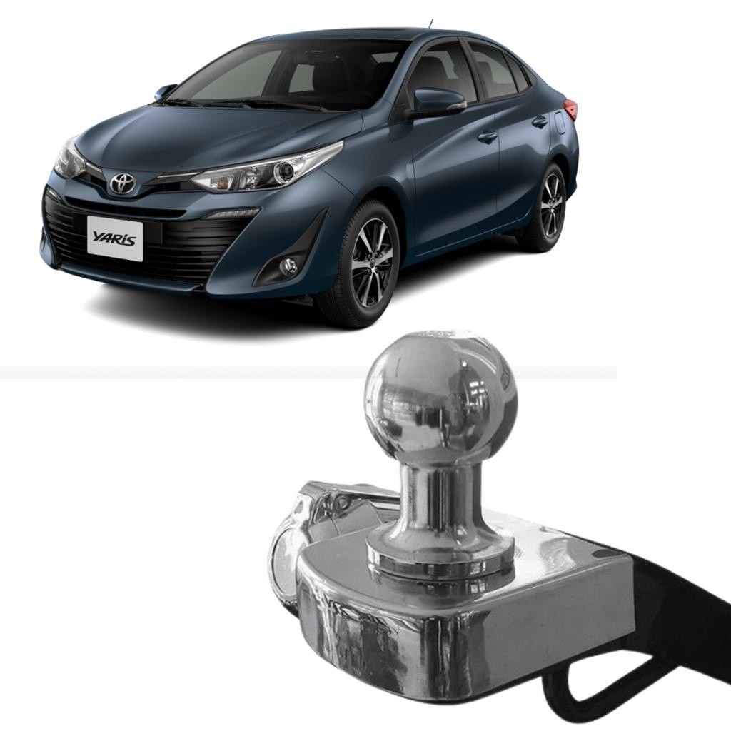 Engate Reboque Toyota Yaris Sedan 2019 2020 2021 2022 2023 Fixo 450kg reforçado tOP