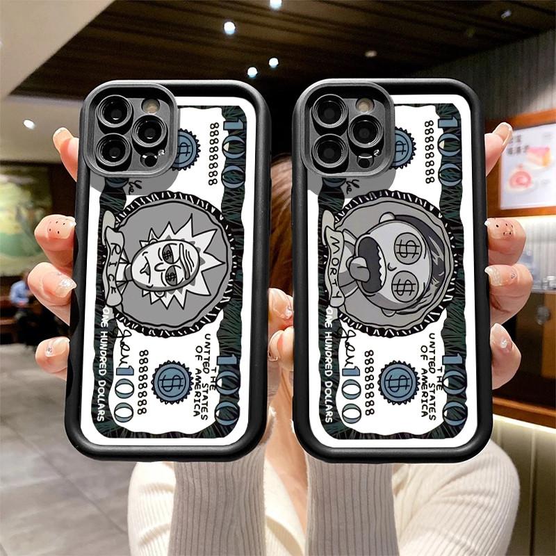Capinha Capa de silicone Anti-impacto Rick and Morty para iPhone 11 12 13 14 15 16 pro max plus normal case