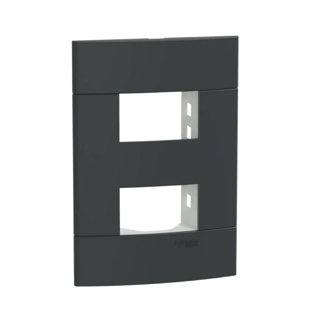 Placa 4X2 Para 2 Módulo+ Suporte Grafite Lunare Up Schneider