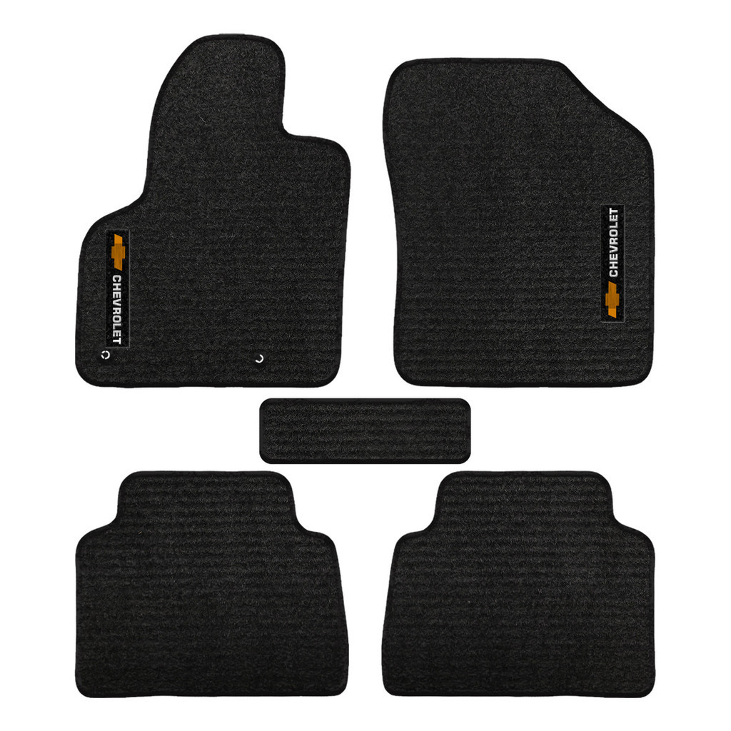 Kit de tapetes 5 peças específico Meriva 2002 03 04 ... 10 11 2012 Carpete Res-Preto