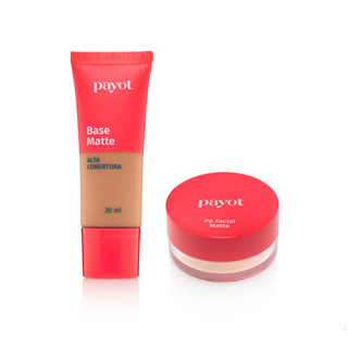 Kit Base Alta Cobertura Cor 6.0 + Pó Facial Cor Matte2 Chérie Payot em Oferta na Shopee