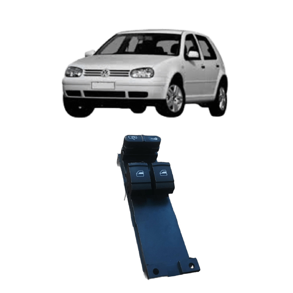 Botão de Vidro Elétrico Duplo para Golf 99 00 01 02 03 04 05 06