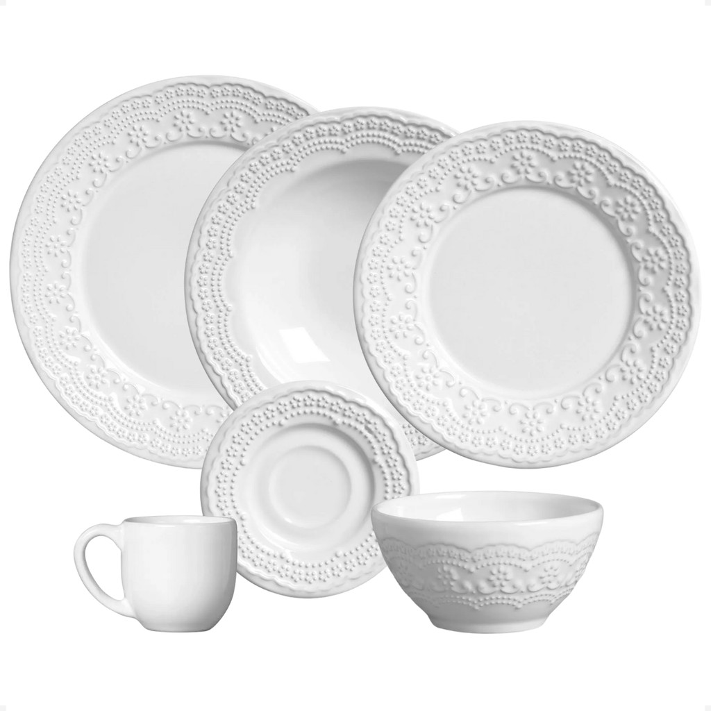 Aparelho de Jantar 36 Peças Porto Brasil Madeleine 1 Linha Cerâmica em Oferta na Shopee