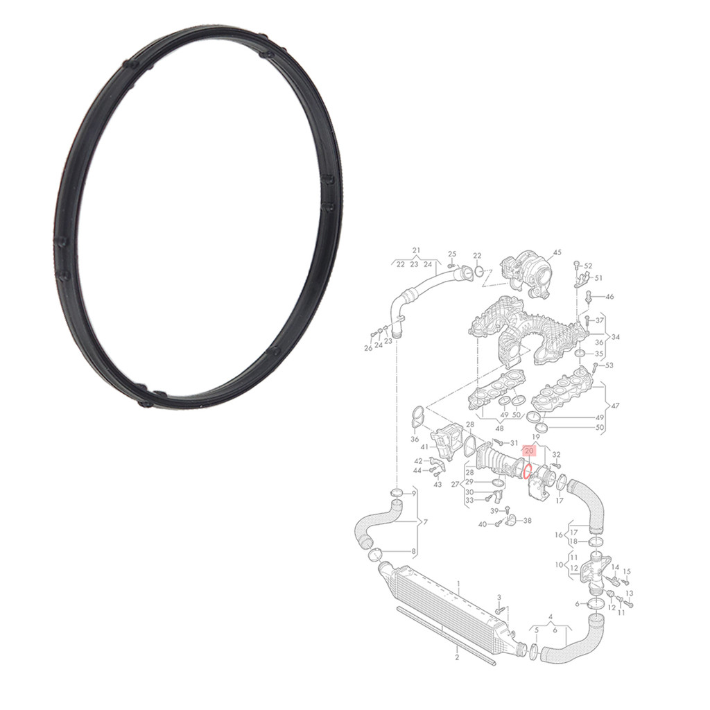 Anel Junta de Vedação do Coletor de Admissão Vw Amarok Tiguan - 059145865C