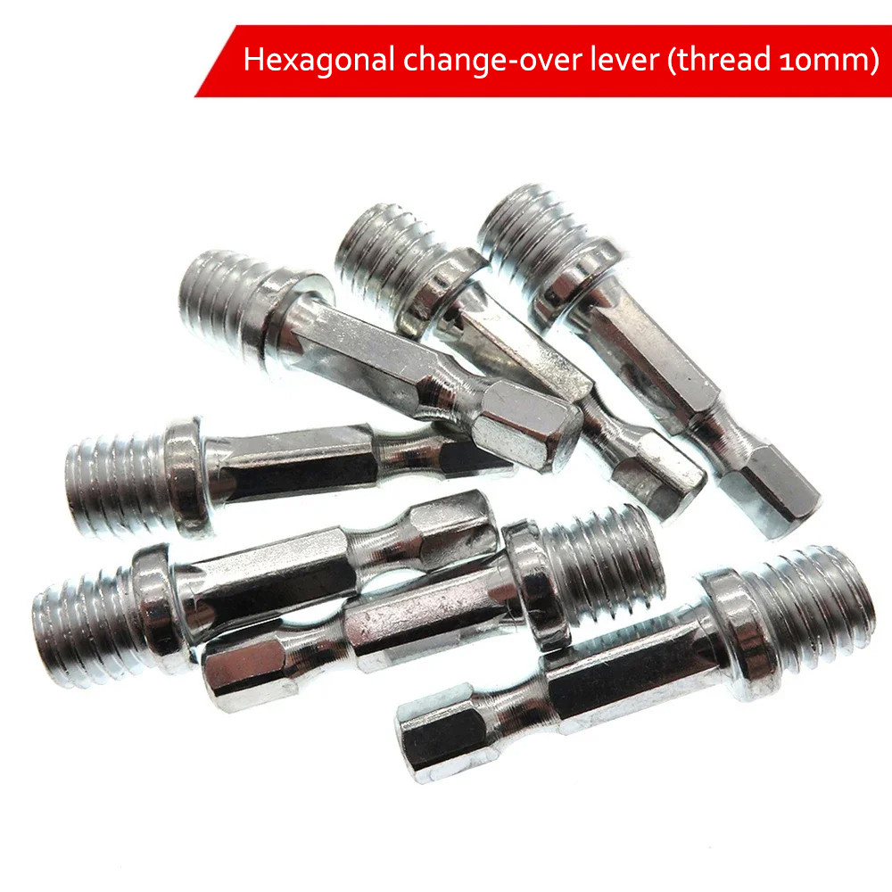 M14 M10 Furadeira Elétrica Ângulo Moedor Biela Parafuso 14/10mm Adaptador De Rosca Haste Hexagonal Barra De Conversão Ma — imagem 2 de 2