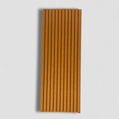 Canudo Ecológico Biodegradável em Papel Kraft Escuro - 19cm - 12 unidades - Rizzo