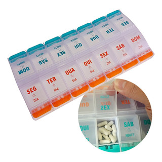 Caixa Porta Medicamentos Organizador Compartimento Grande