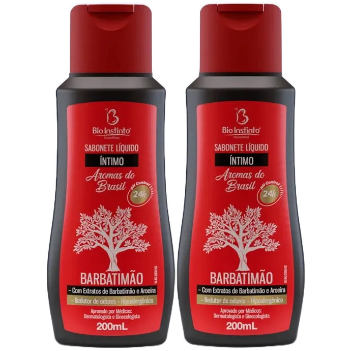 Kit 2x Sabonete Íntimo  Barbatimão 200ml - Bio Instinto em Oferta na Shopee