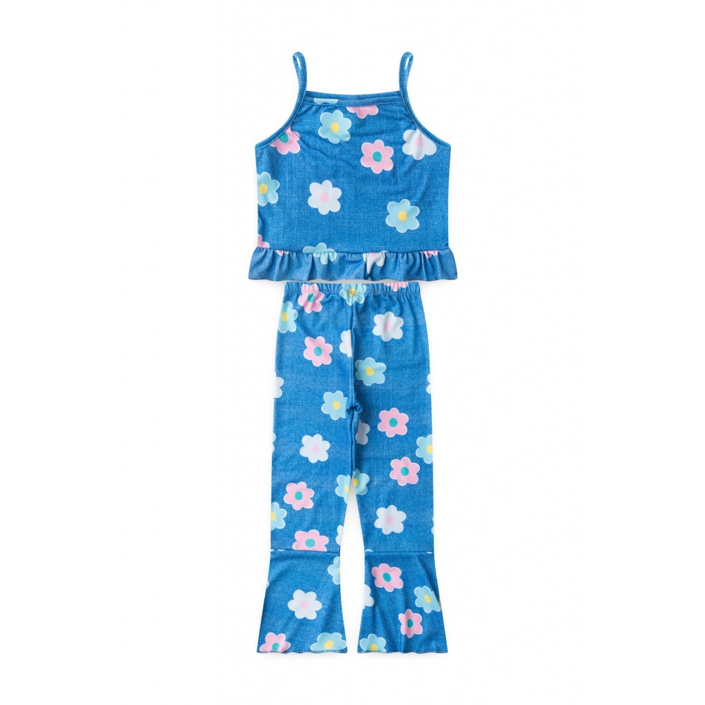Conjunto Feminino Infantil Polifléx Florido