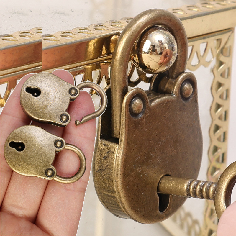 1/2/3 Conjunto Mini Cadeado Archaize-Com Chave-Caixa De Jóias Bagagem Cadeados-Fechaduras Em Liga Forma De Urso