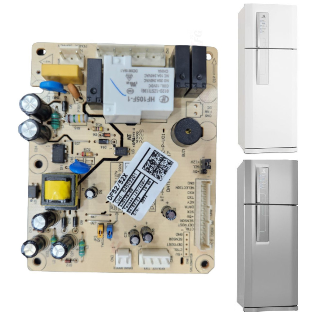 PLACA GELADEIRA ELECTROLUX DF52 DF51 DF51X DF2X POTENCIA A02021009 64502201