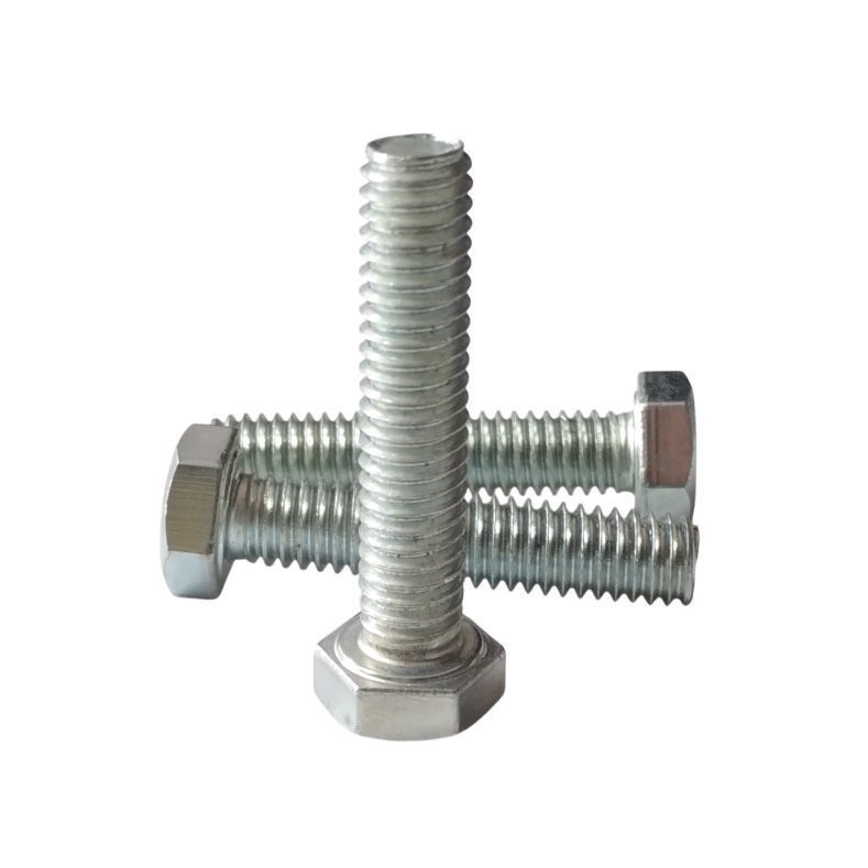 Parafuso Sextavado 5/16 x 1.1/2 UNC Rosca Inteira Zinco Branco - 50 UN