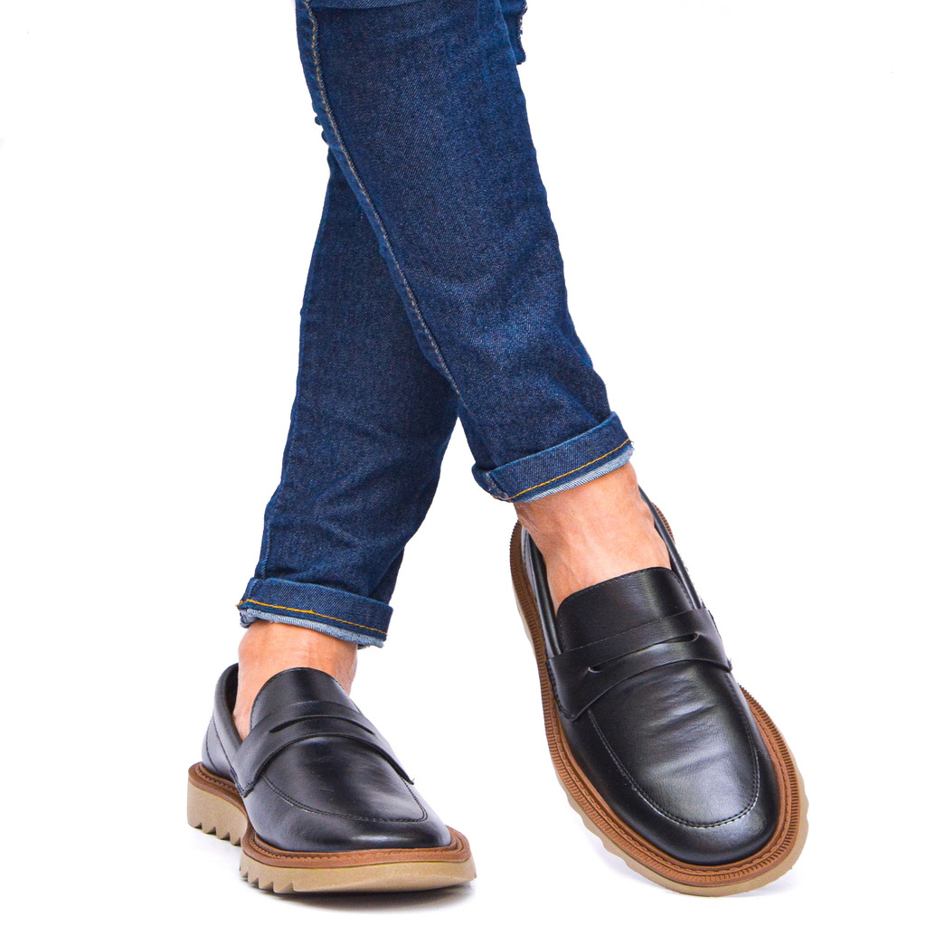 Sapato Masculino Social Loafer Oxforf Calçar Gravata Masculino Classico Solado Confortável Estiloso Preto Café Caramelo