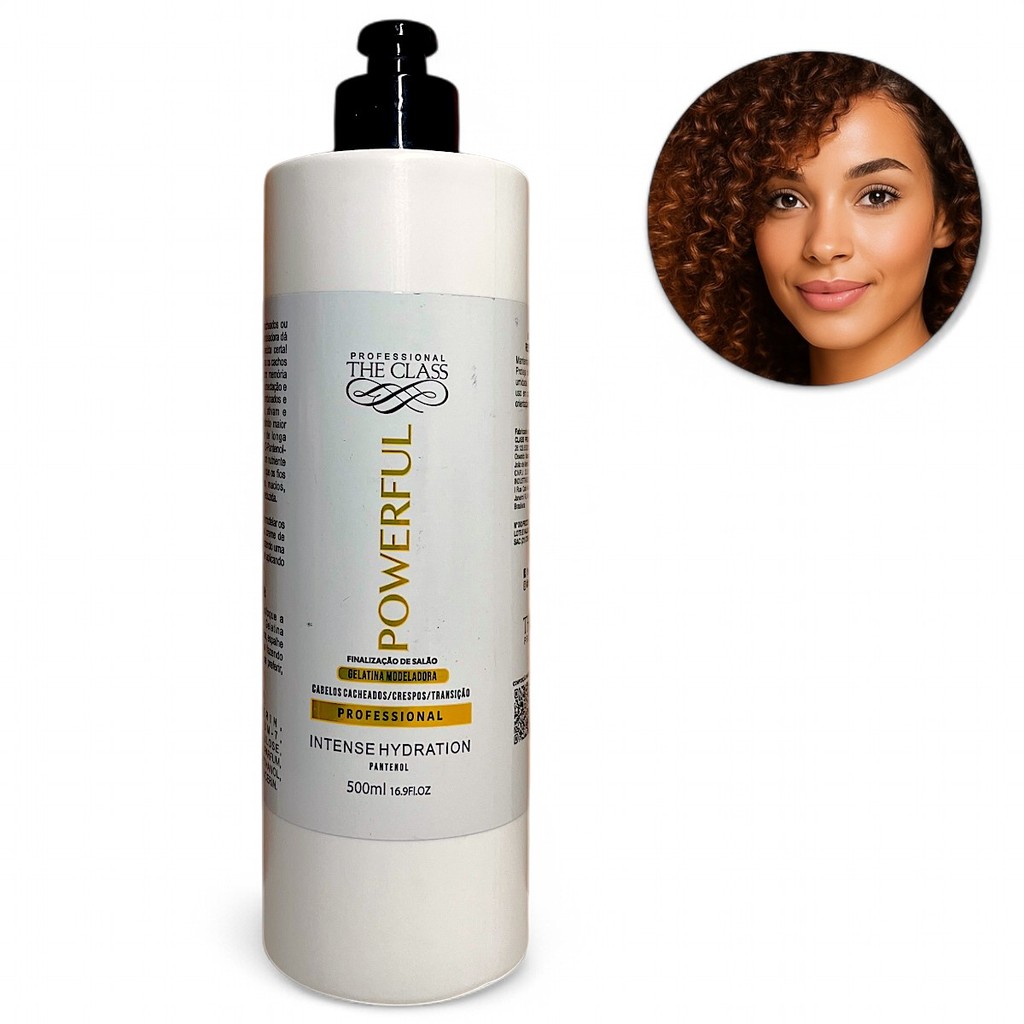 Gelatina Modeladora Powerful Cachos Crespos 500ml The Class em Oferta na Shopee