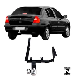 Engate Reboque Rabicho Fixo Clio Sedan 1998 a 2016 450Kg com bOM