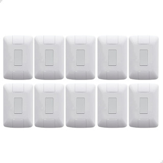 Kit 10 Interruptor Simples Embutir 4X2 Branca Aria Tramontina