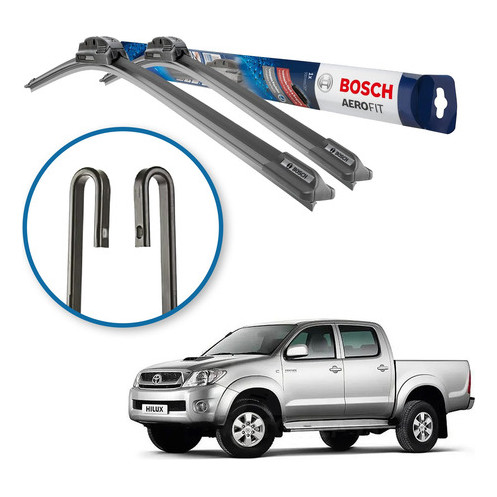 Par Palhetas Limpador Parabrisa Bosch Hilux 2005 A 2015