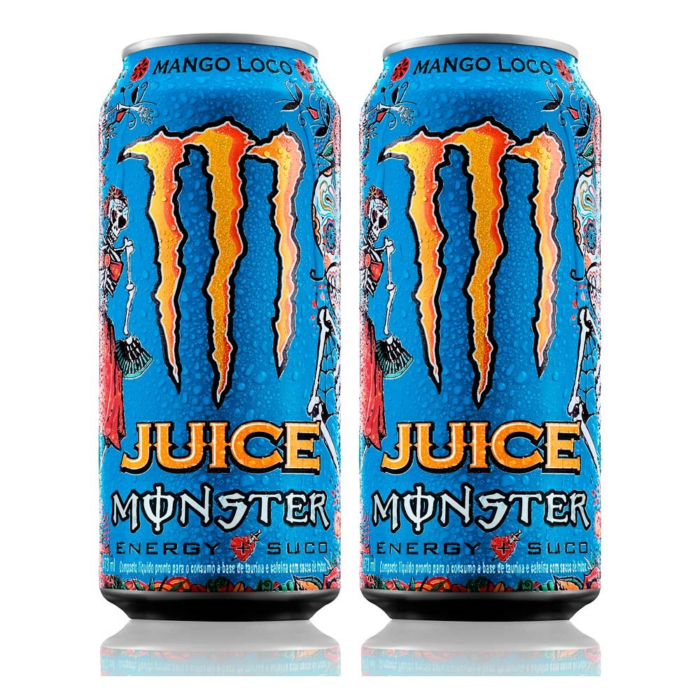 Kit 2 Energético Monster Energy Juice Mango Loco 473ml - Food & Beverages