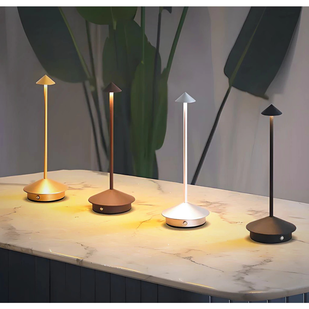 Luminária de Mesa Sem Fio Recarregável Portátil - Luz LED Ajustável com Dimmer Luz Quente e Frio em Oferta na Shopee